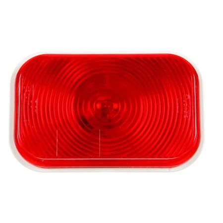 Truck-Lite Super 45, Incandescent, Red, Rectangular, 1 Bulb, Stop/Turn/Tail, Black Grommet Mount, Pl-3 45002R